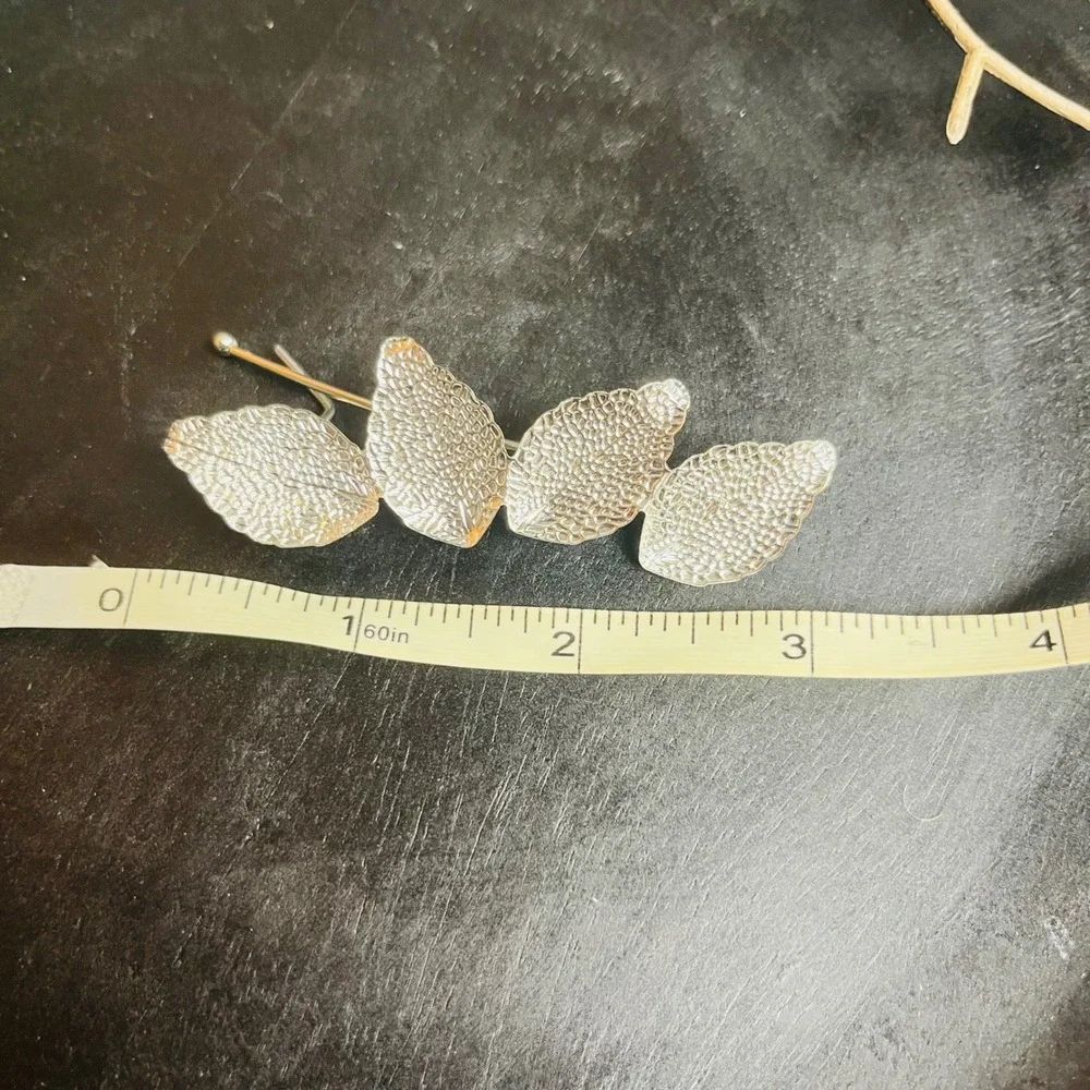 Aspen Leaf Hair Pin | Silver Toned Botanical | Forest Fae Earth Witch Boho Fairy